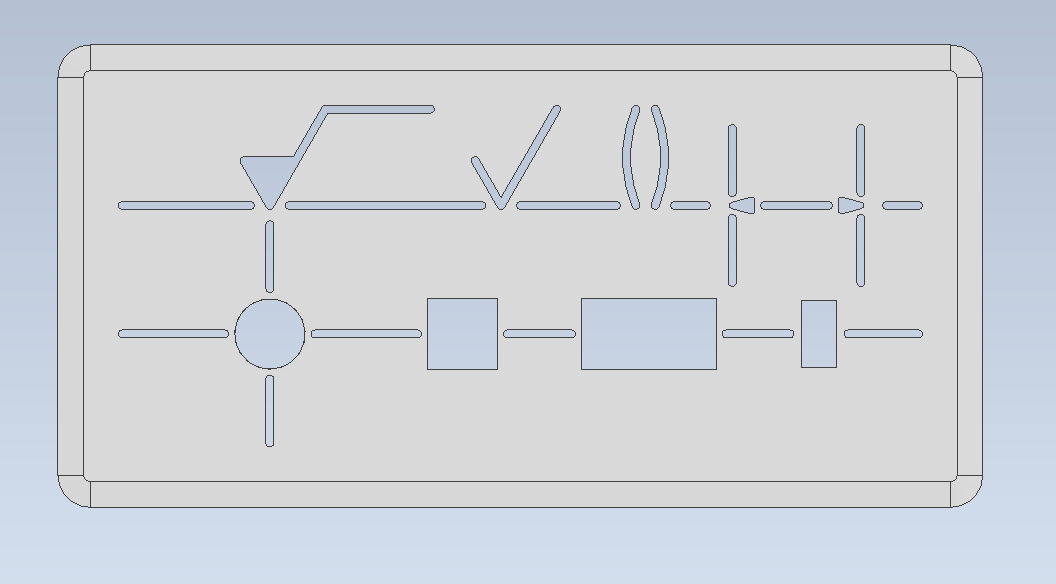 Essential stencil for technical drawing (ISO) by Pietro Ferrari