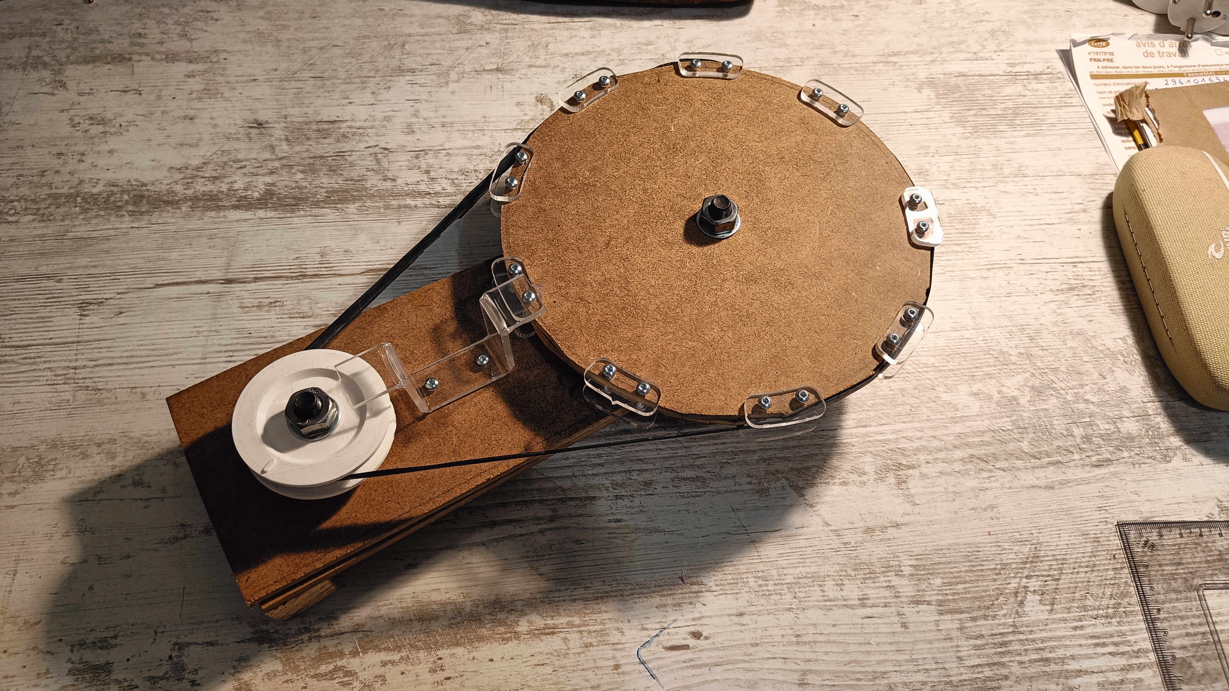 Model of a belt pulley system
