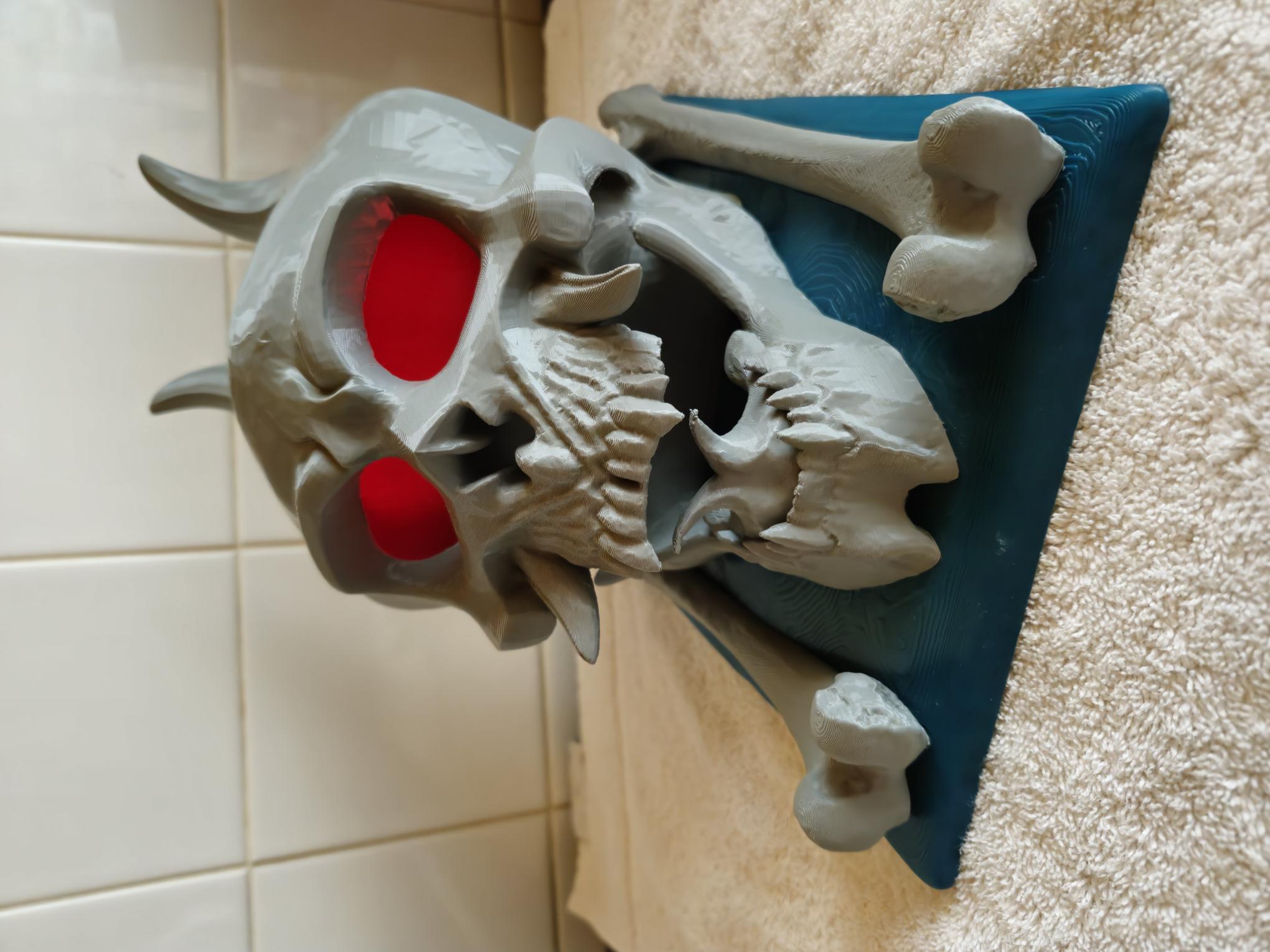 Oni Horned Demon Skull Light