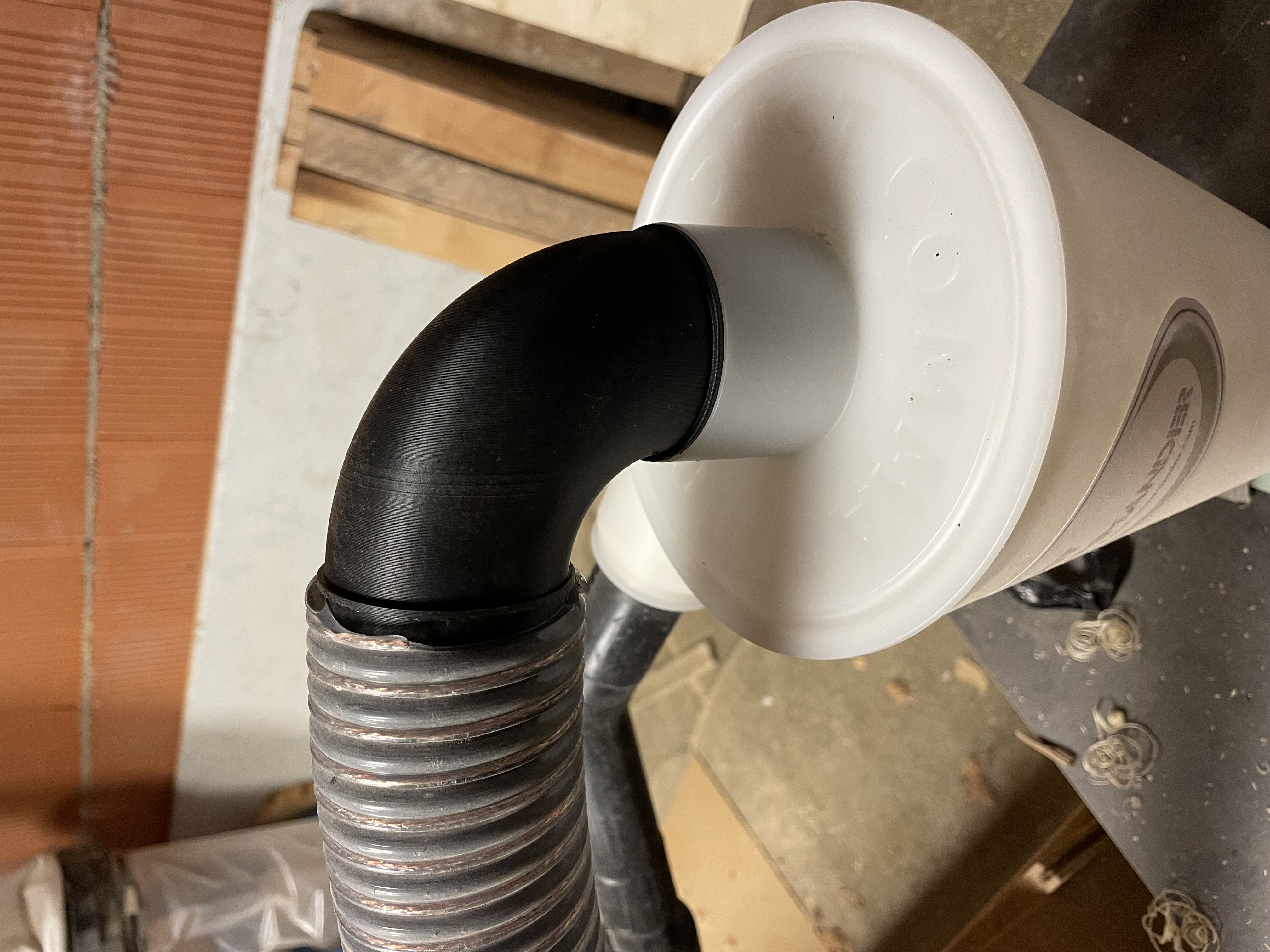 90° elbow 50mm for cyclone