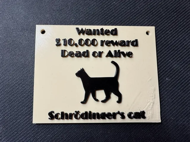 Schrodinger cat sign