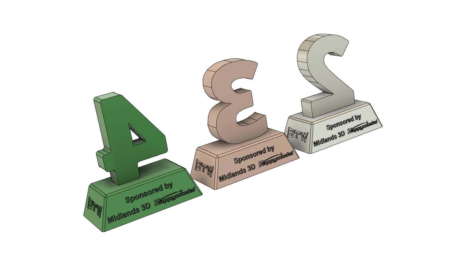 Race Trophies by Blueprint 3D | Download free STL model | Printables.com