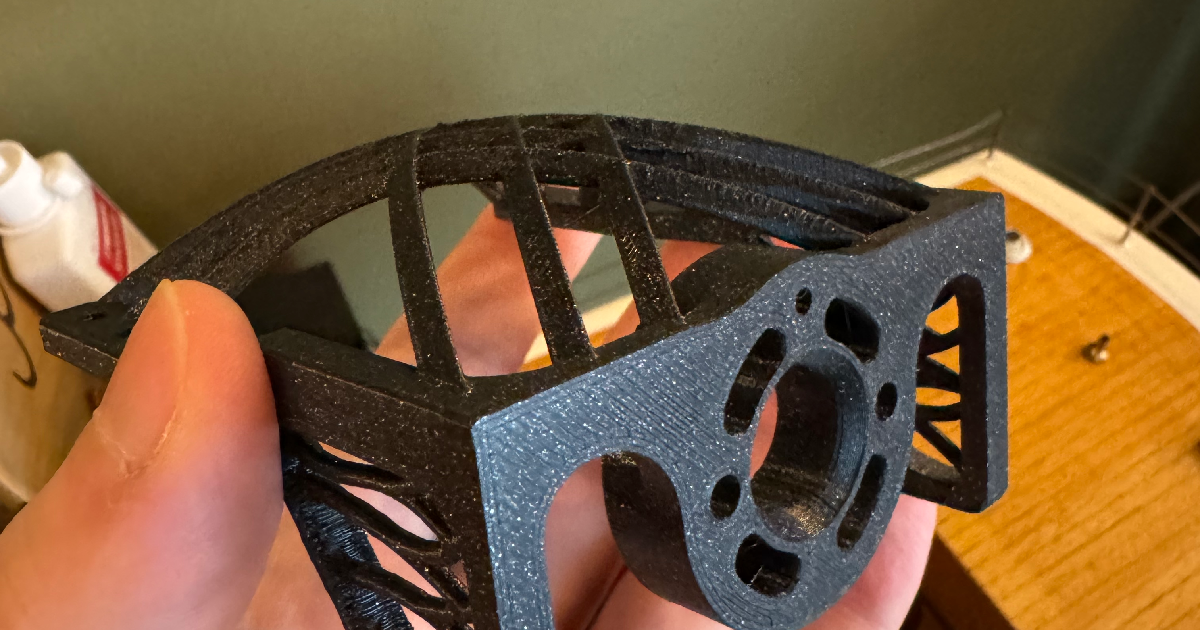 Boat motor mount for 36mm electrical motor by Jon Brede Skaug