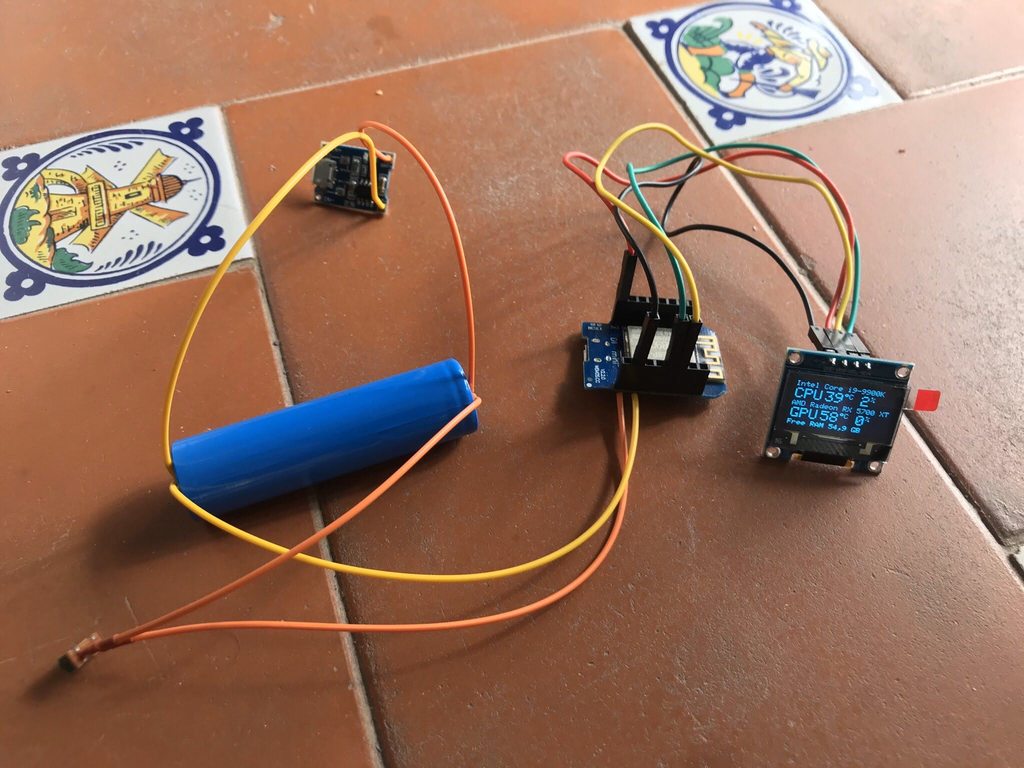 Wi-Fi Hardware Monitor using Wemos D1 R1 Mini (ESP8266) — miniatura 4