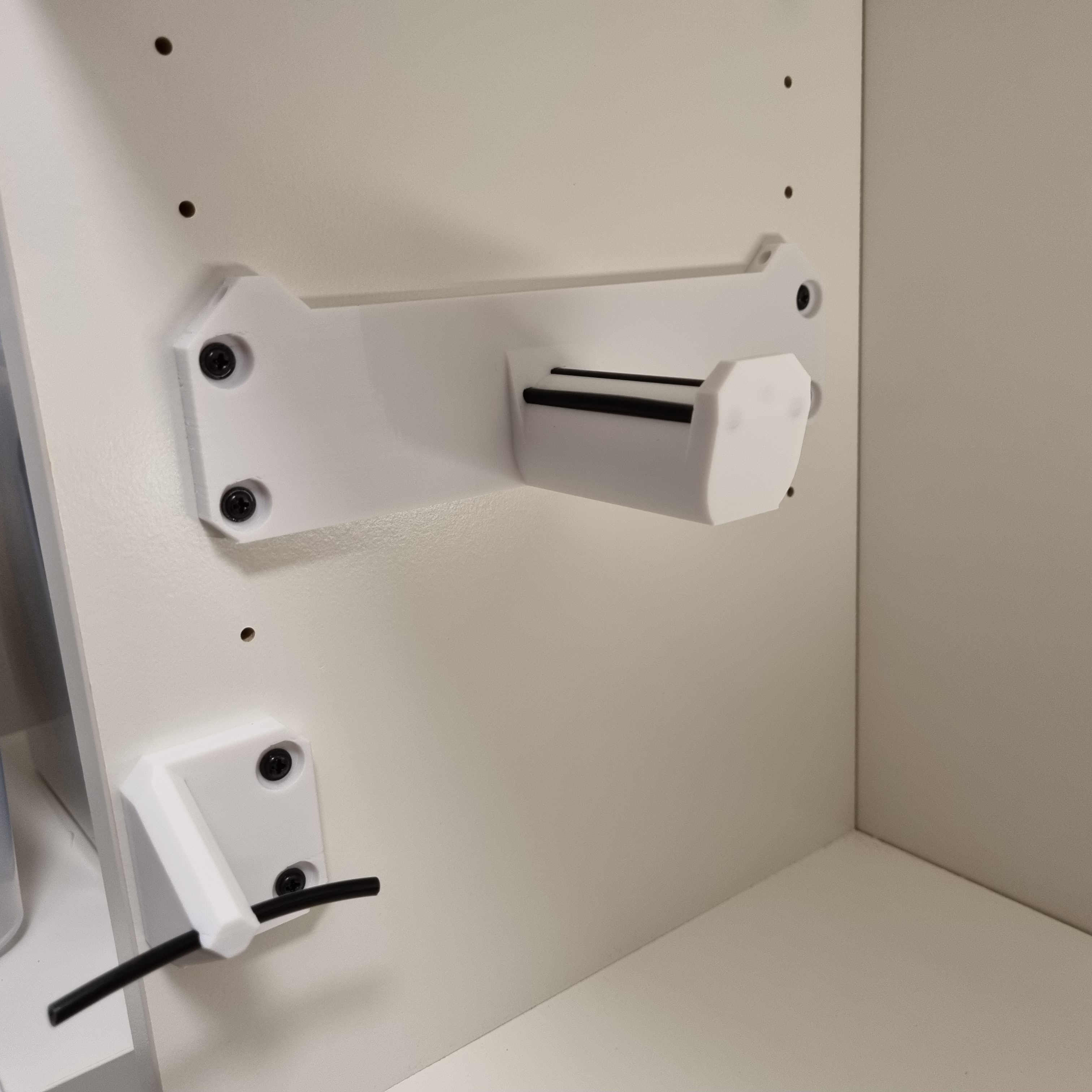 IKEA BILLY Spool Holder with PTFE Tube Channels + PTFE Tube Guide