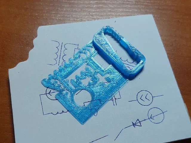 Electronic components template keychain