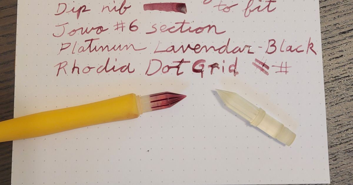 Dip pen Jowo 6 Kakimori style by Crafter64 Download free STL model