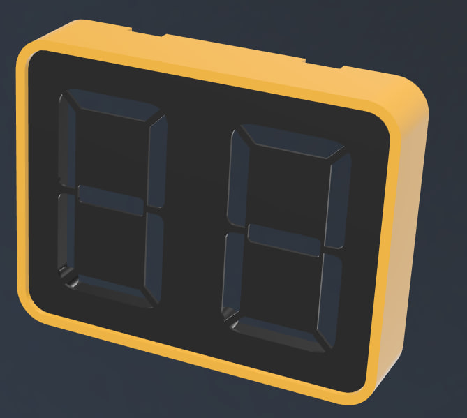 Modular frame for 7 Segment Counter (Seiko ST306 - inspired) 3D model thumbnail