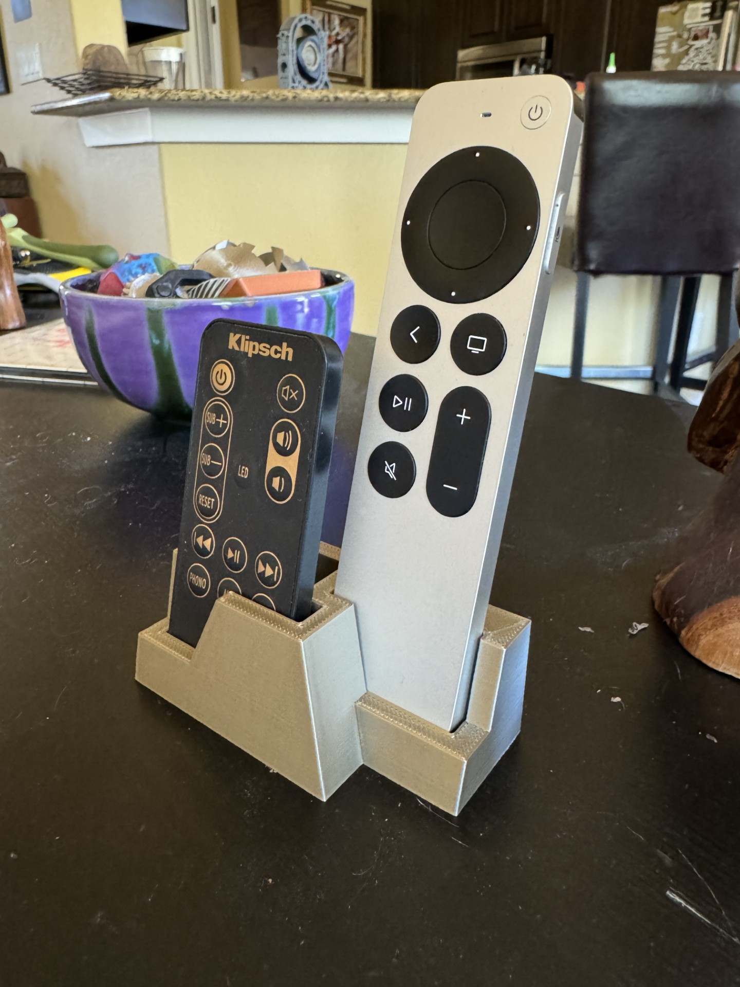 Holder for AppleTV 4 and Klipsch Bookshelf Speaker Remotes