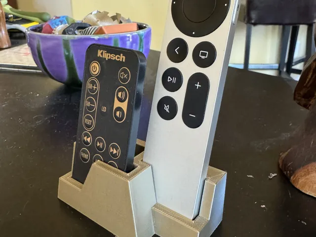 Holder for AppleTV 4 and Klipsch Bookshelf Speaker Remotes