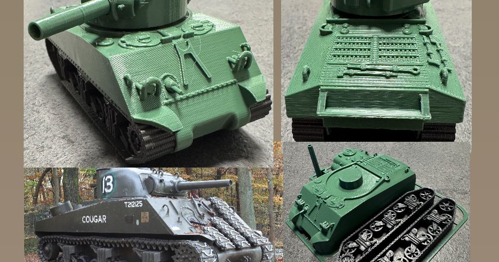 M4 Sherman tank kit card by MM Download free STL model