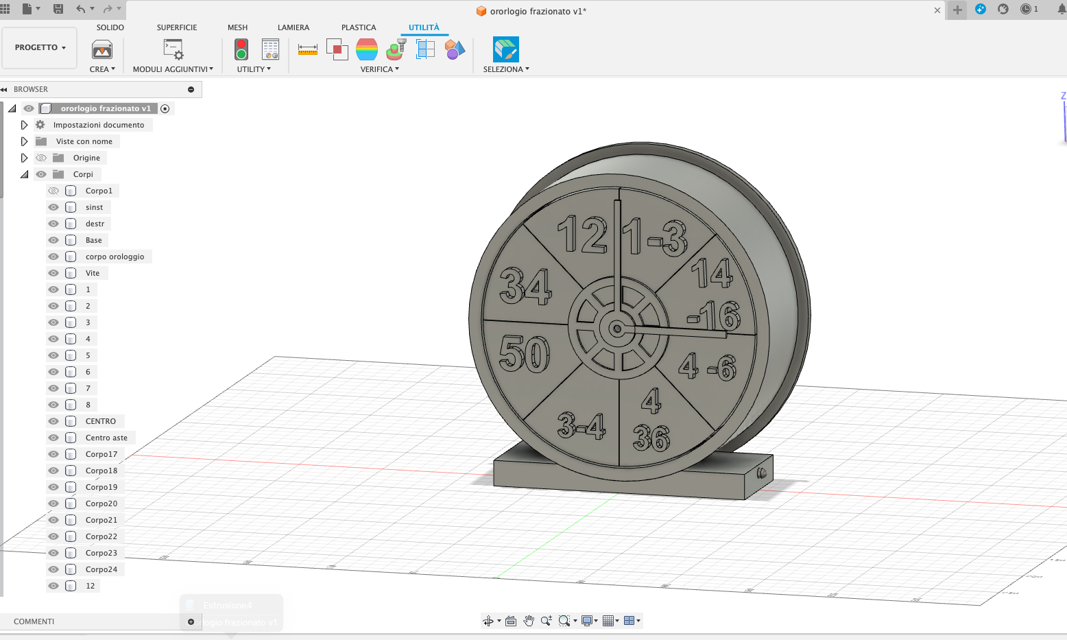 The fractional clock is an educational model by Actionartistry 3D ...