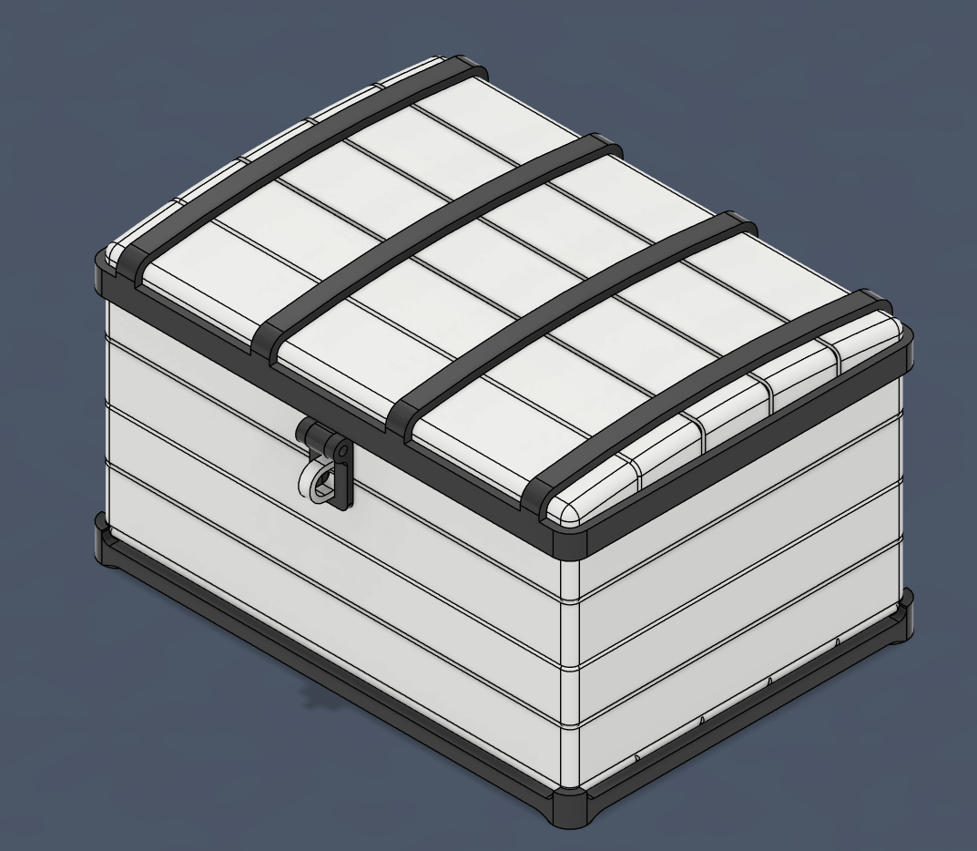 Dual Colour Treasure Chest 100mm x 72mm x 68mm high