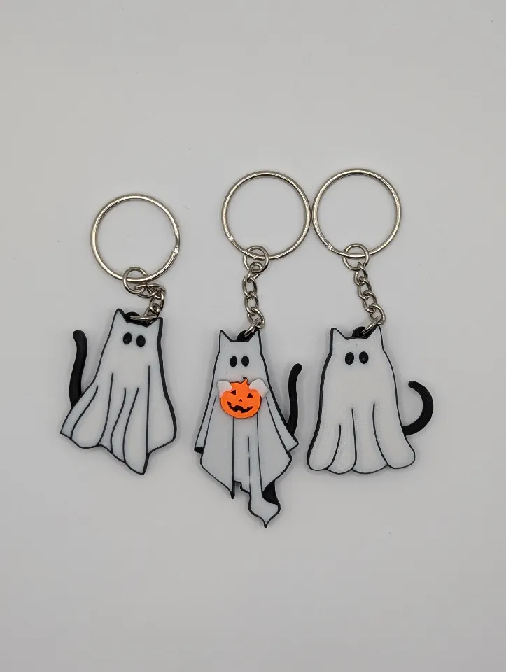 Ghost Cat Keychains by Awesom_Austin | Download free STL model ...
