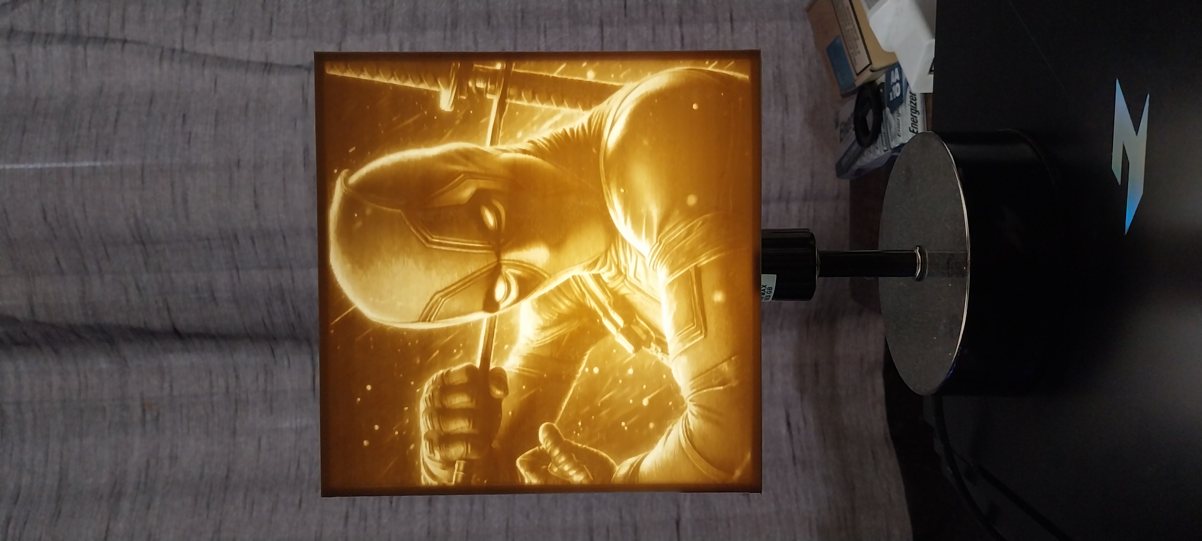 Deadpool lithophane lamp shade — miniatura 4