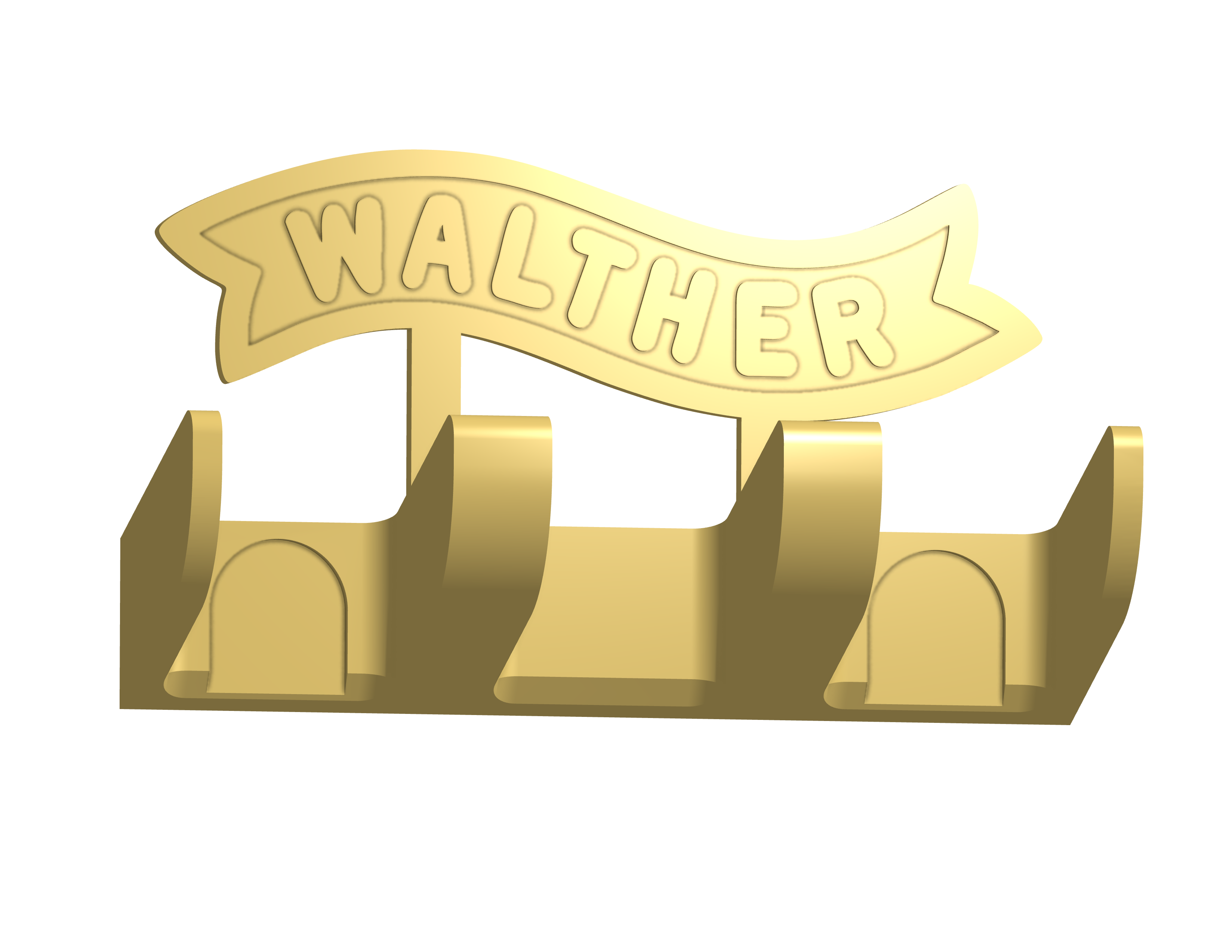 Walther slatwall rack for 3 magpull magazines