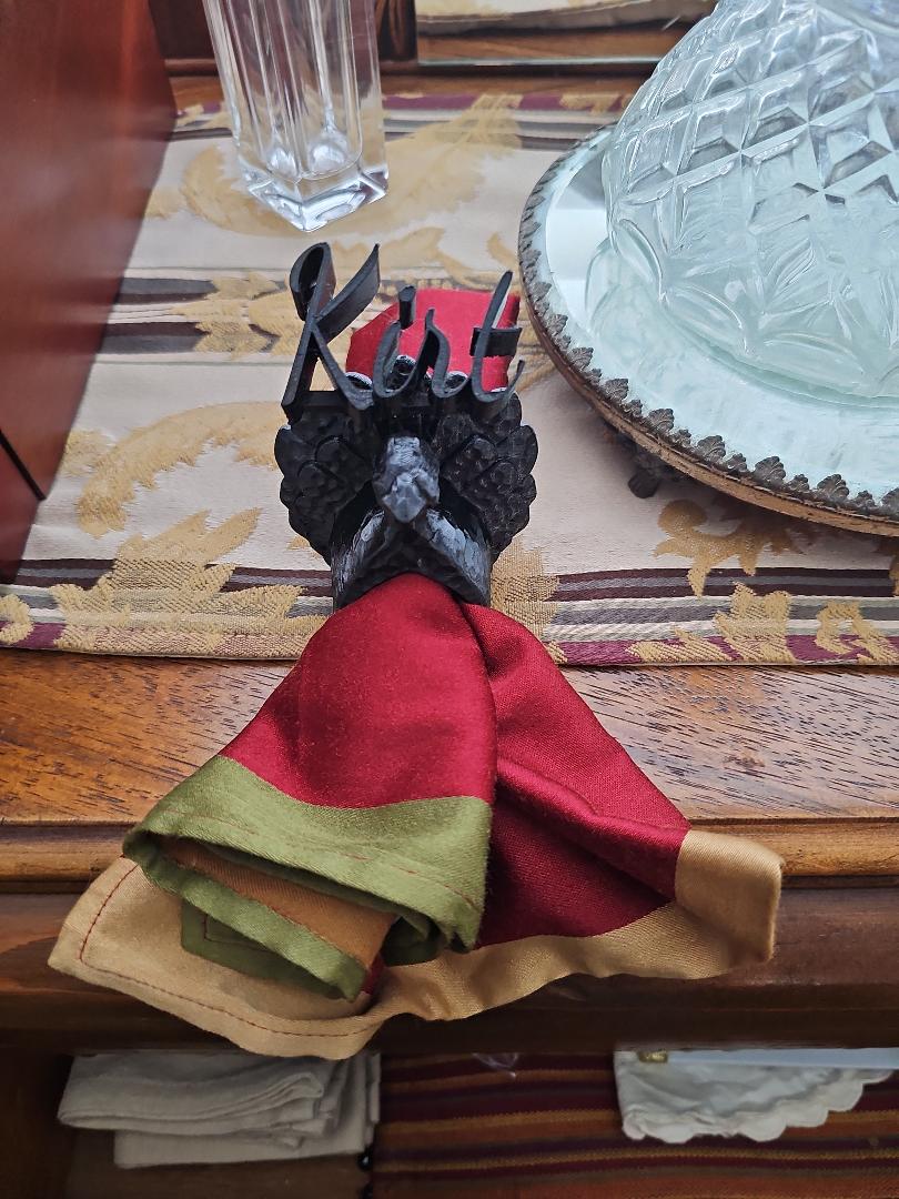 Turkey napkin ring with name holder