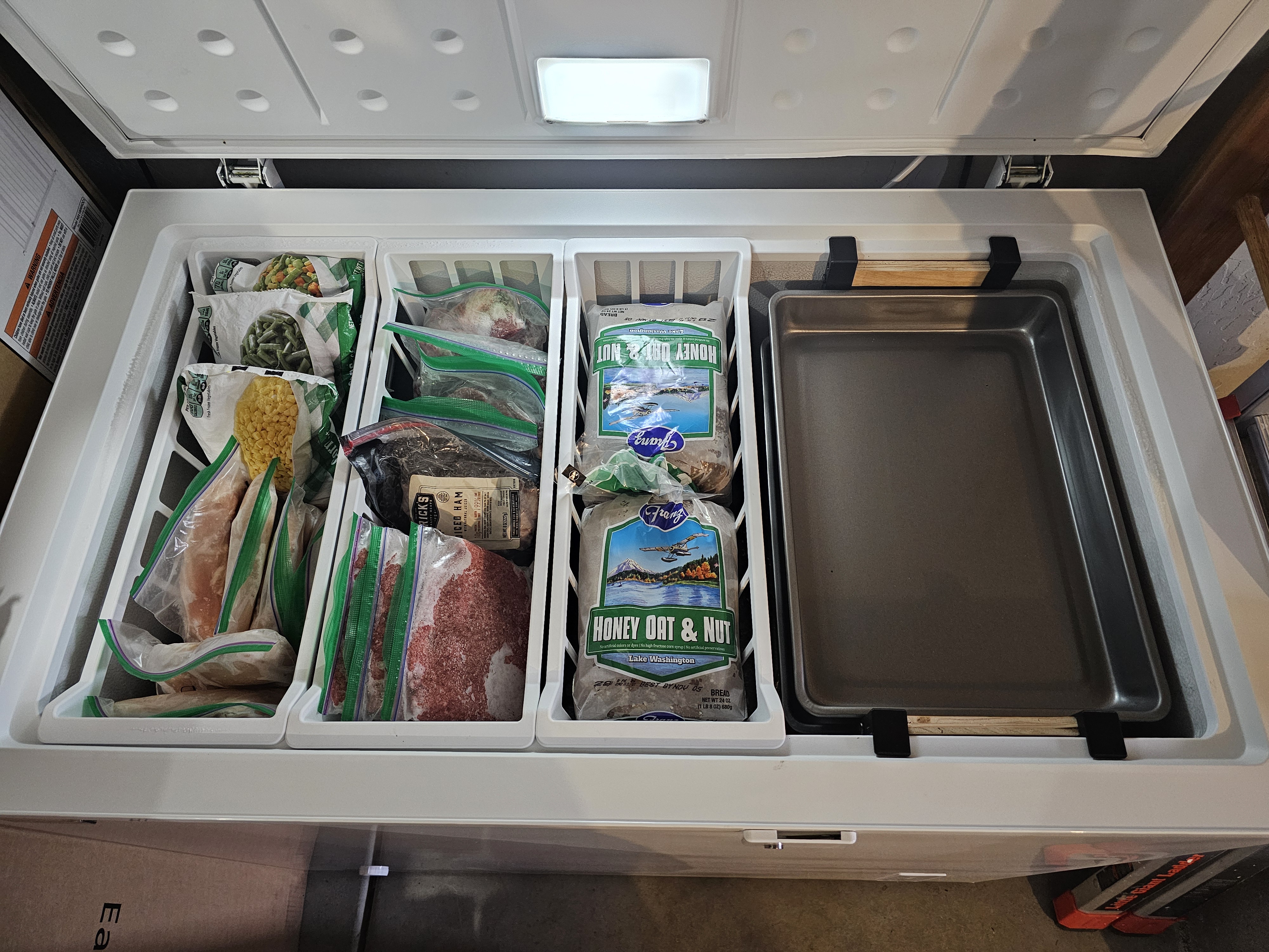 Suspended Chest Freezer Tray Supports