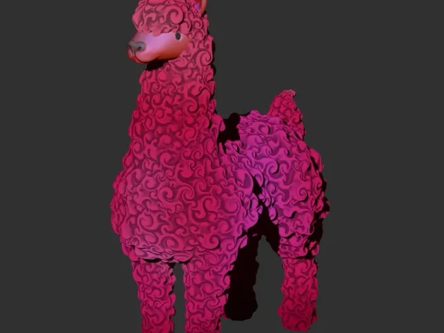 Lama Alpaca Figure Decor Miniature
