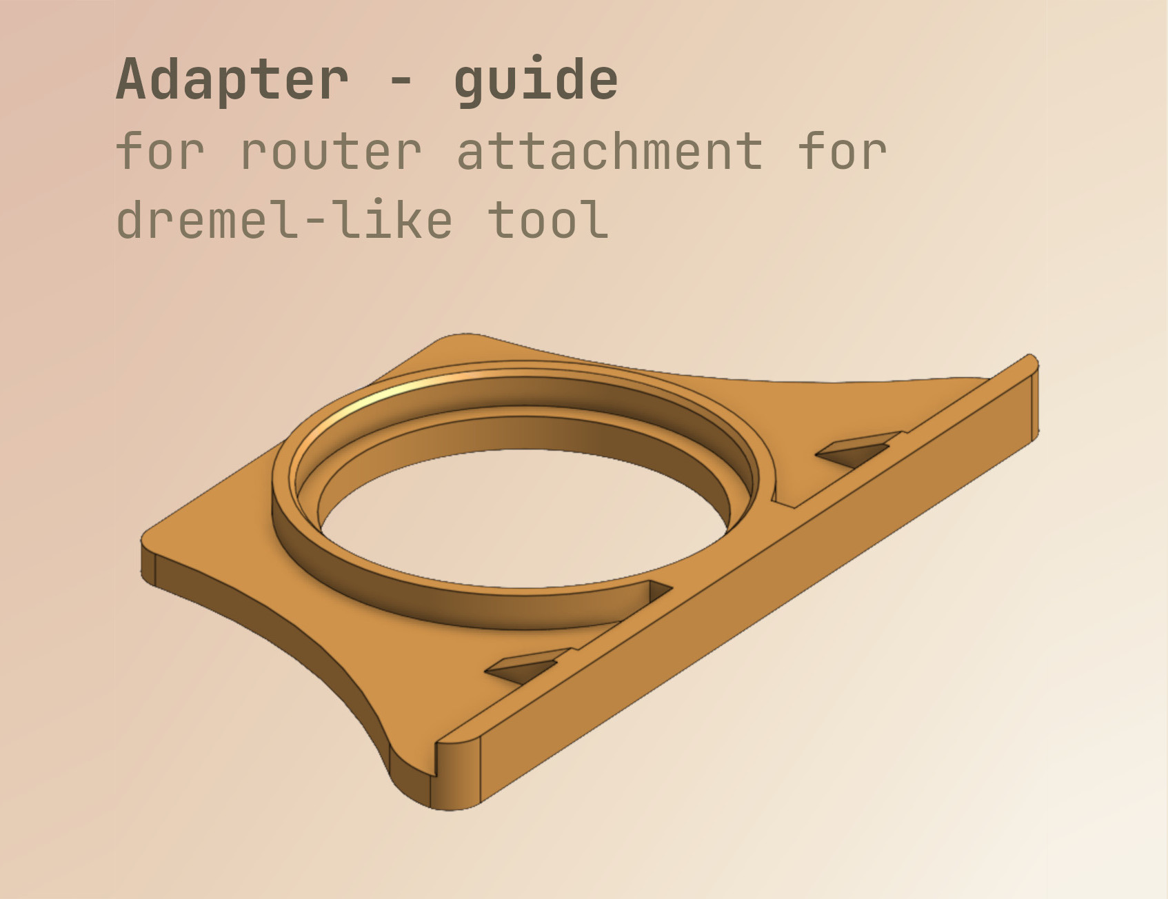 Adapter/Guide for Router Attachment for Dremel-like Tool