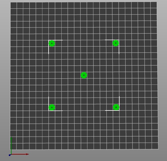 printable area tes - test středu tiskové plochy.