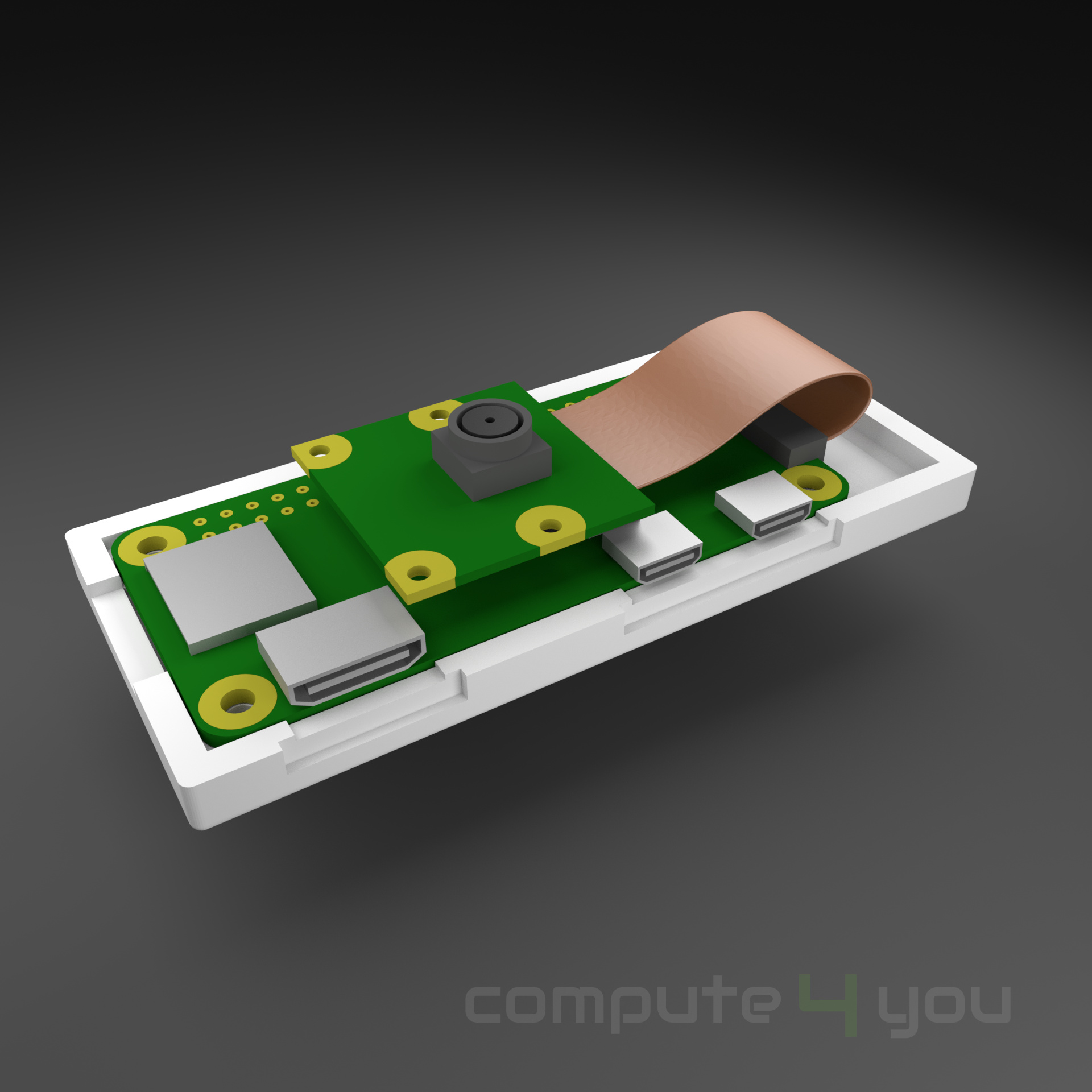 Miniatura 3 do modelo 3D Raspberry Pi Zero camera case