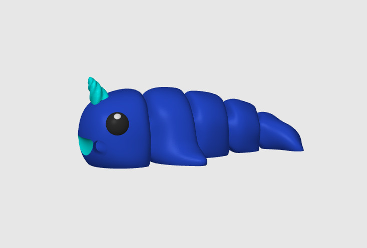 Chibi Narwhal Keychain — miniatura 2