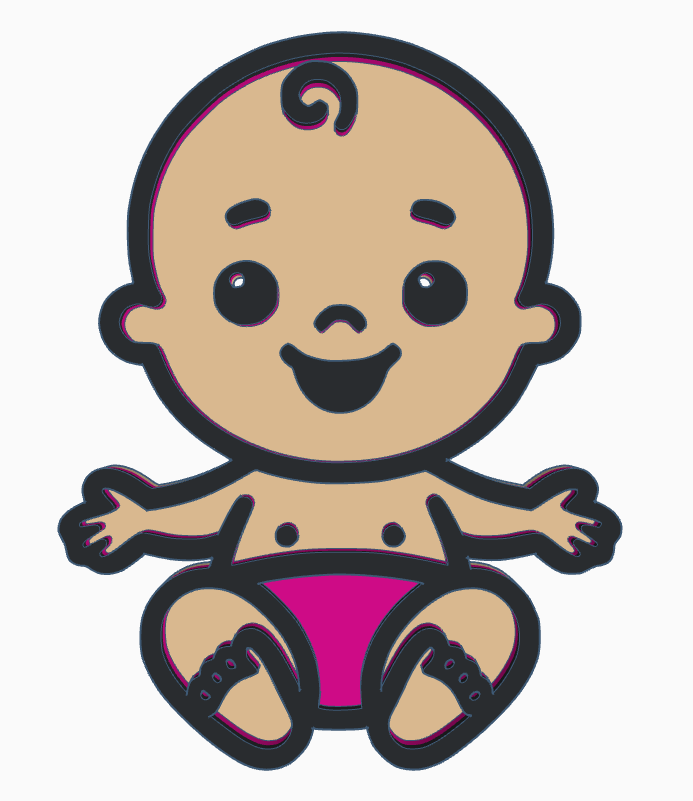 Three babies - toppers, keychains