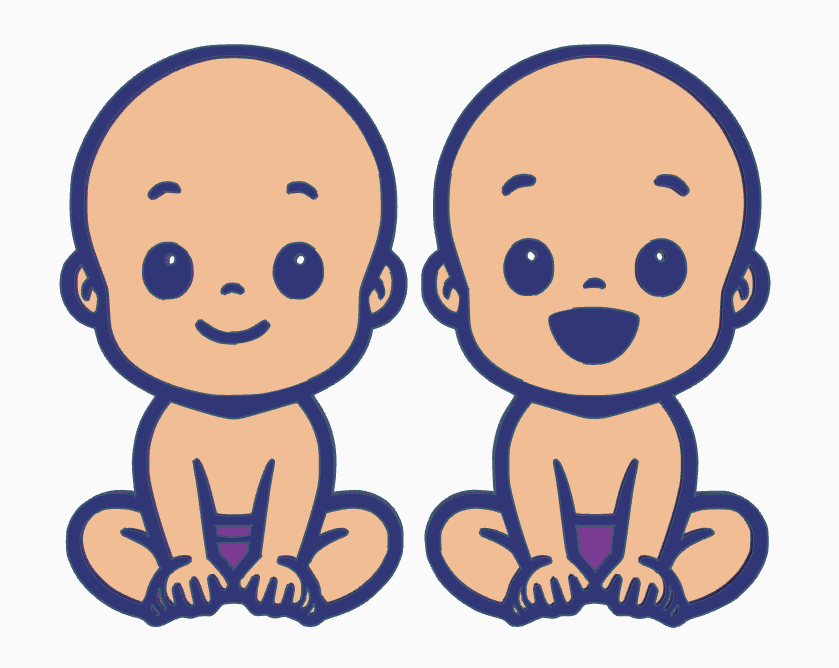 Three babies - toppers, keychains — thumbnail 2