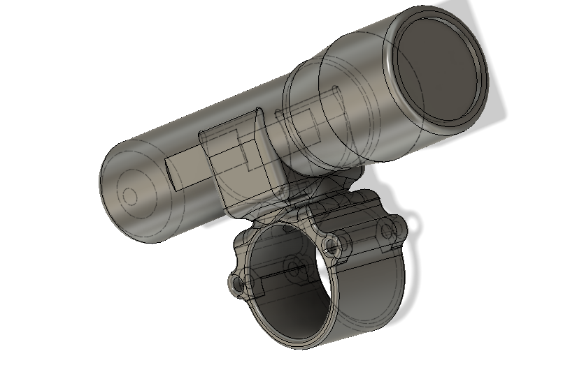 Bicycle Handlebar holder for LedLenser T7 torch
