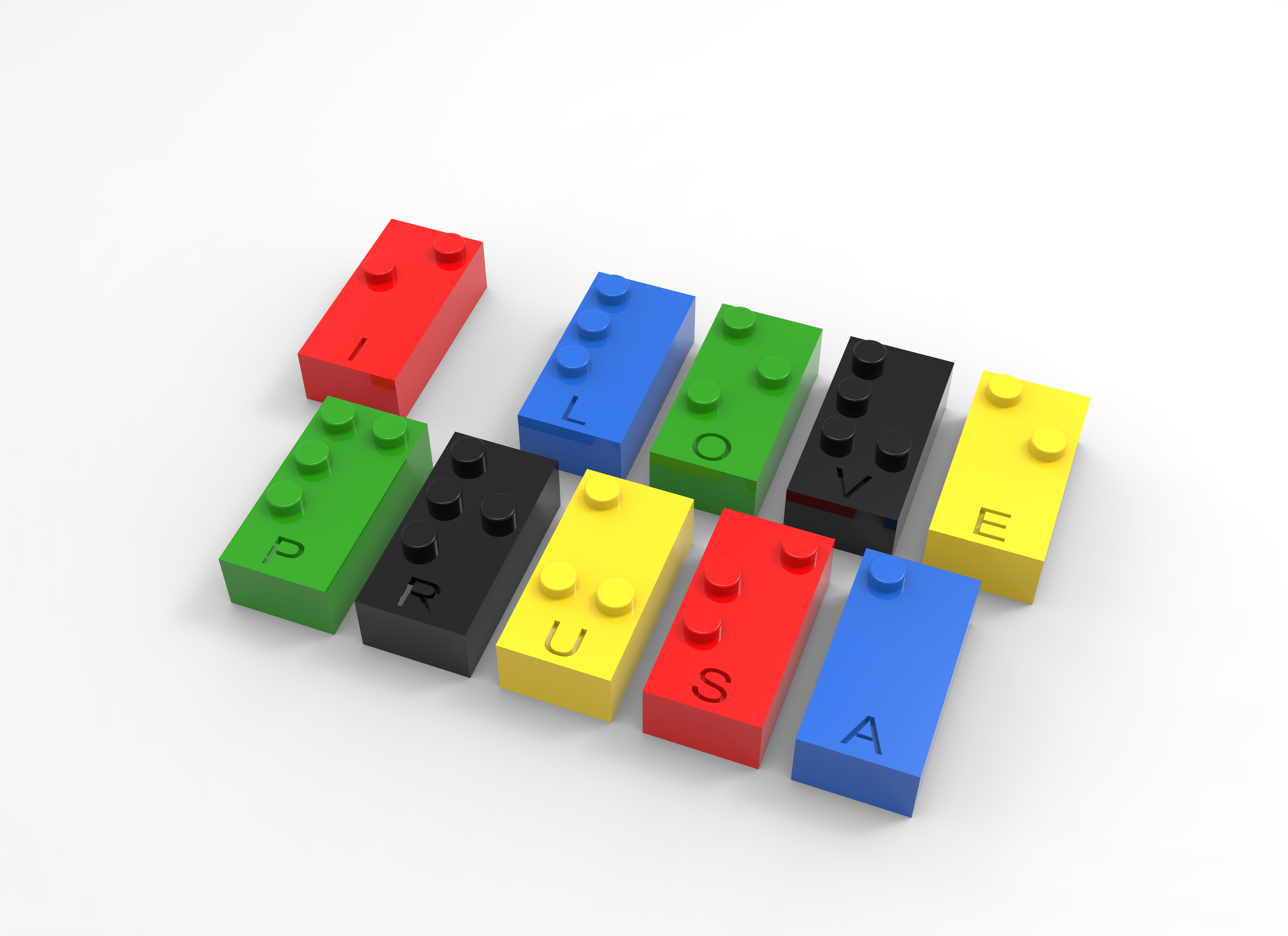 Miniatura 2 do modelo 3D Braille LEGO Bricks