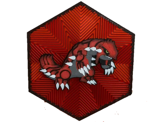 Cuadro Hexagonal Pokemon Groudon