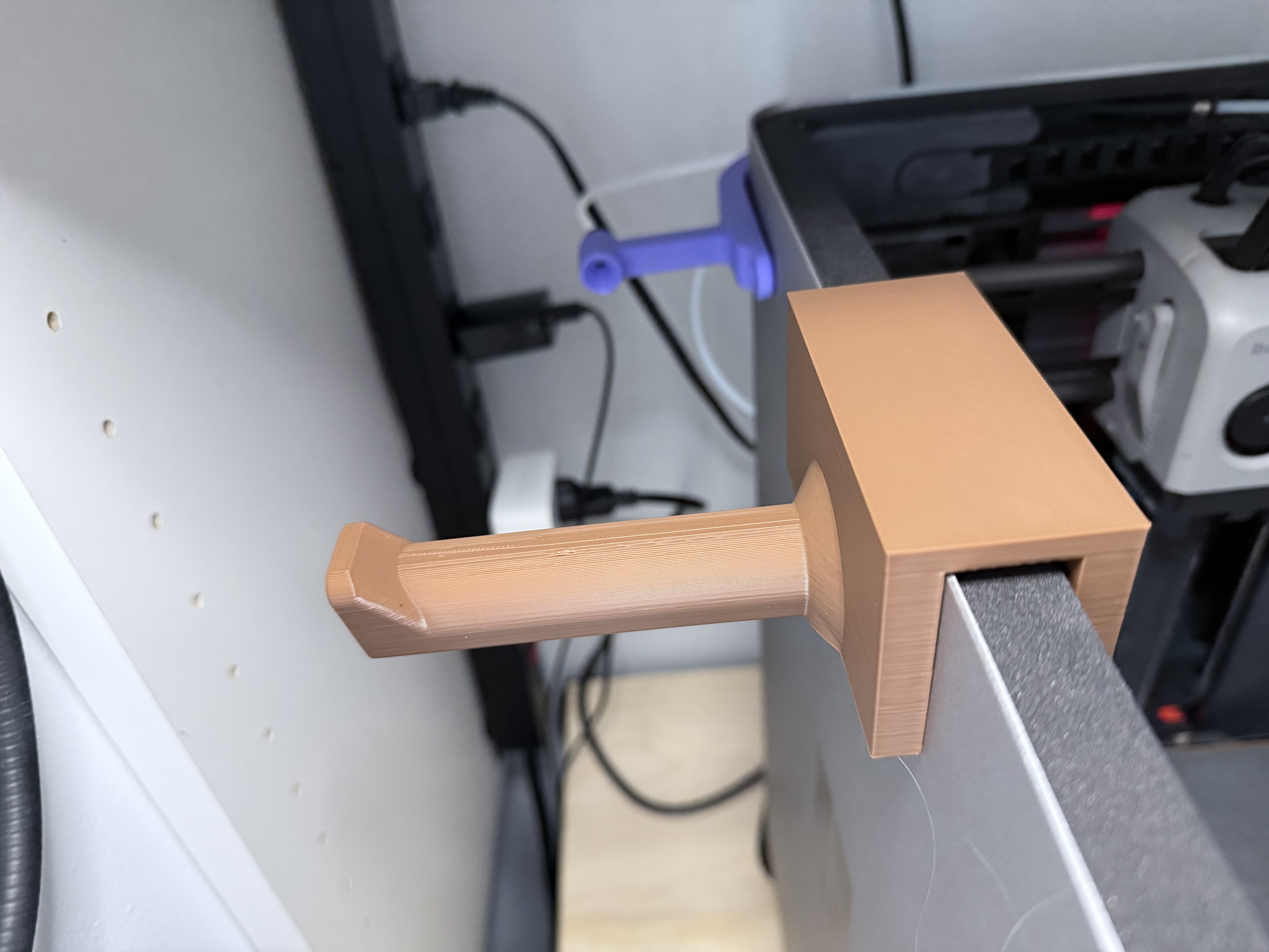 Bambu X1C side spool holder - no tools 3D model thumbnail