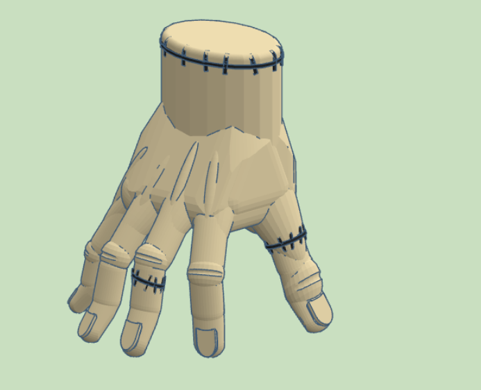 Hand mit Narben