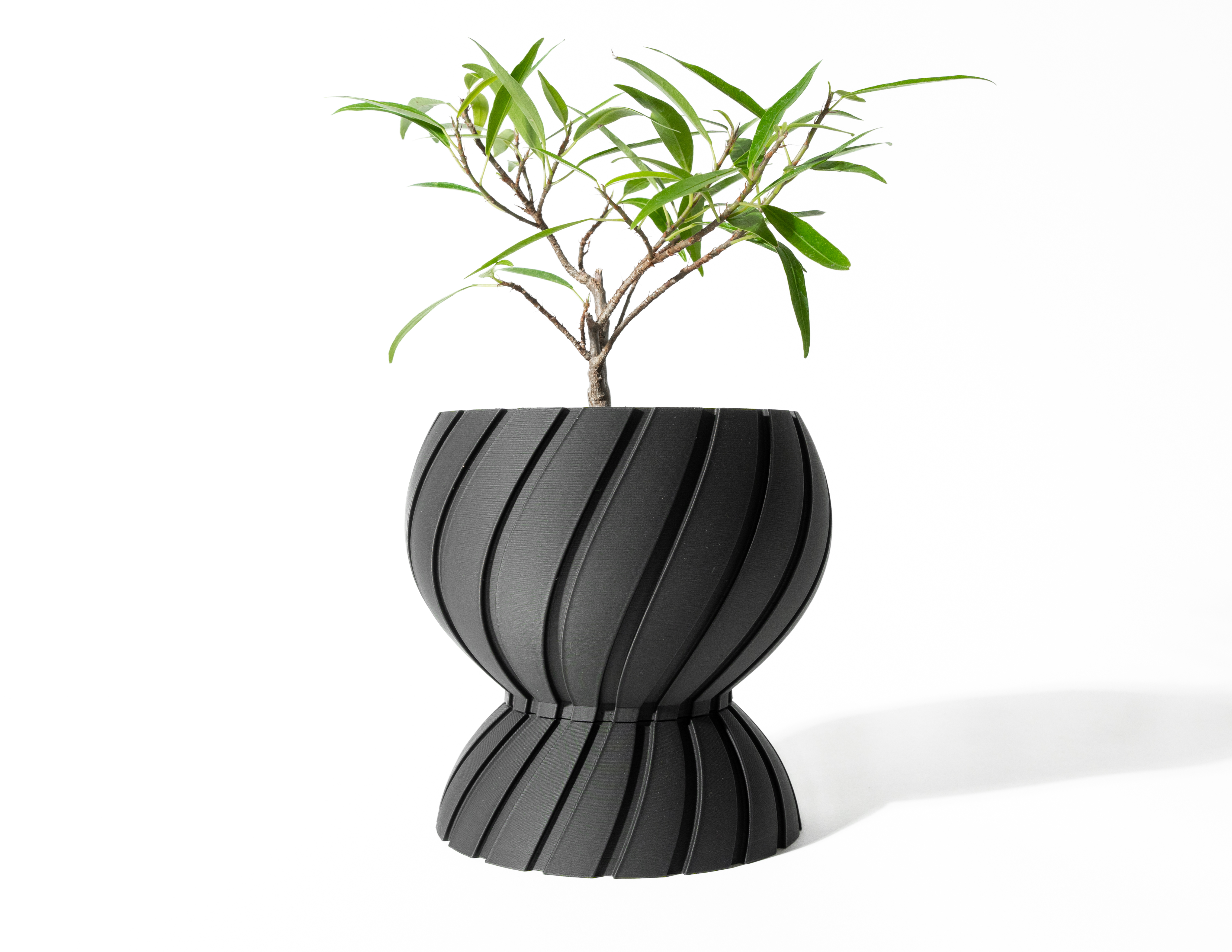 The Maki Planter Pot with Drainage Tray & Stand: Modern and Unique Home Decor for Plants and Succulents