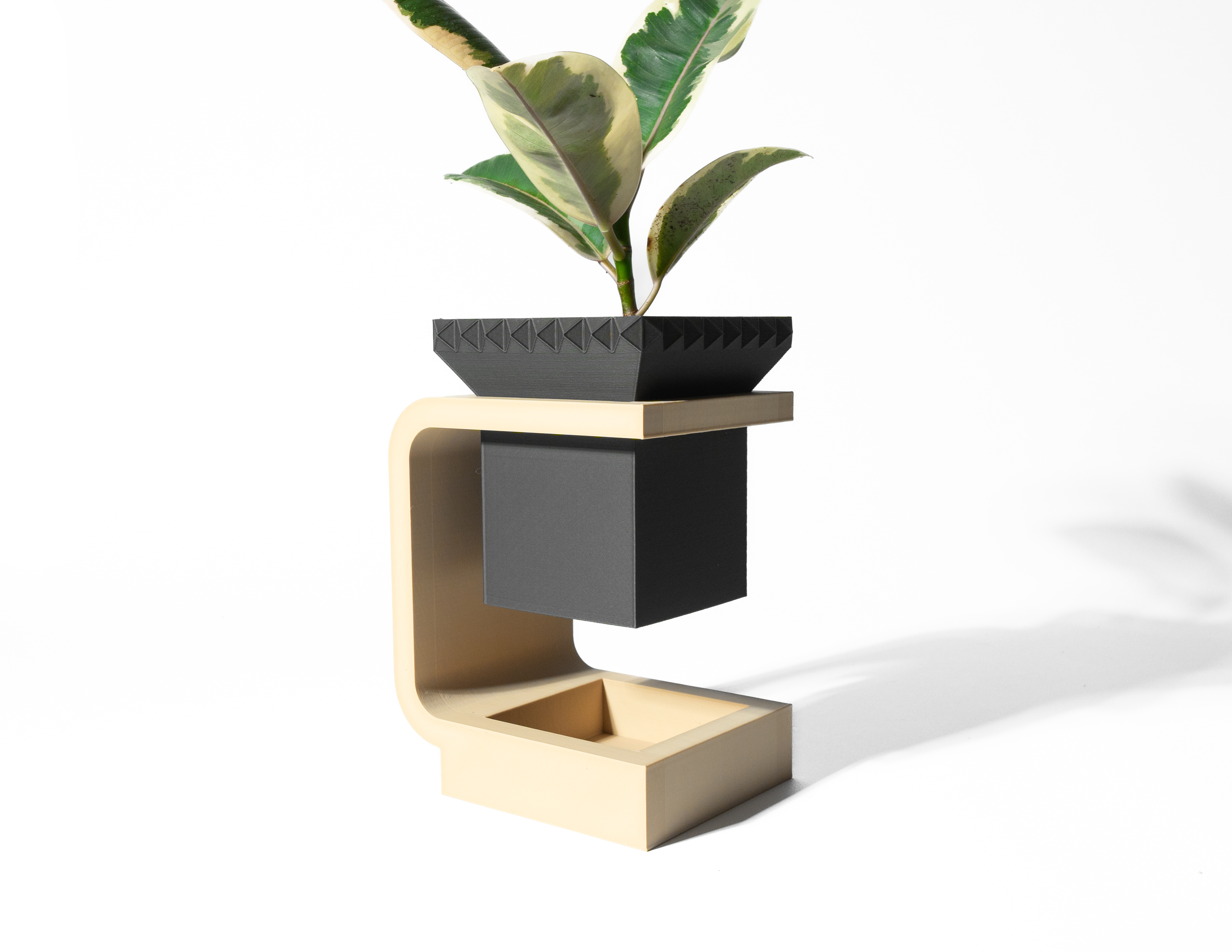 The Daka Planter Pot with Drainage Tray & Stand: Modern and Unique Home Decor for Plants and Succulents