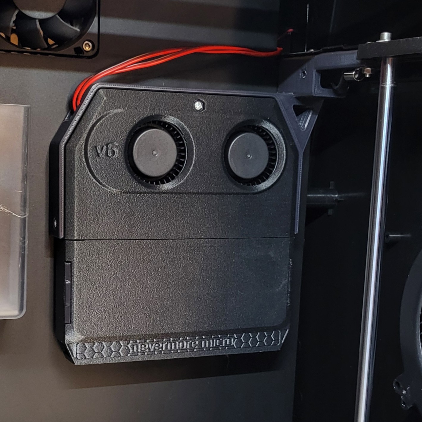 Qidi Q1 Pro Nevermore V6 filter Frame Mount