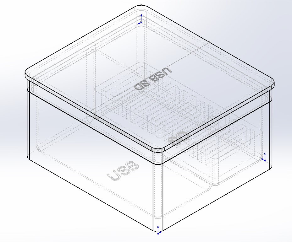 USB stick and SD card storage box