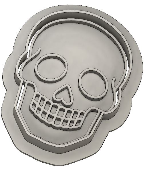Skull cookie cutter (vykrajovátko lebka) Hallowen