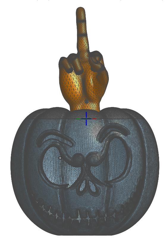 jack pumkington giving the finger