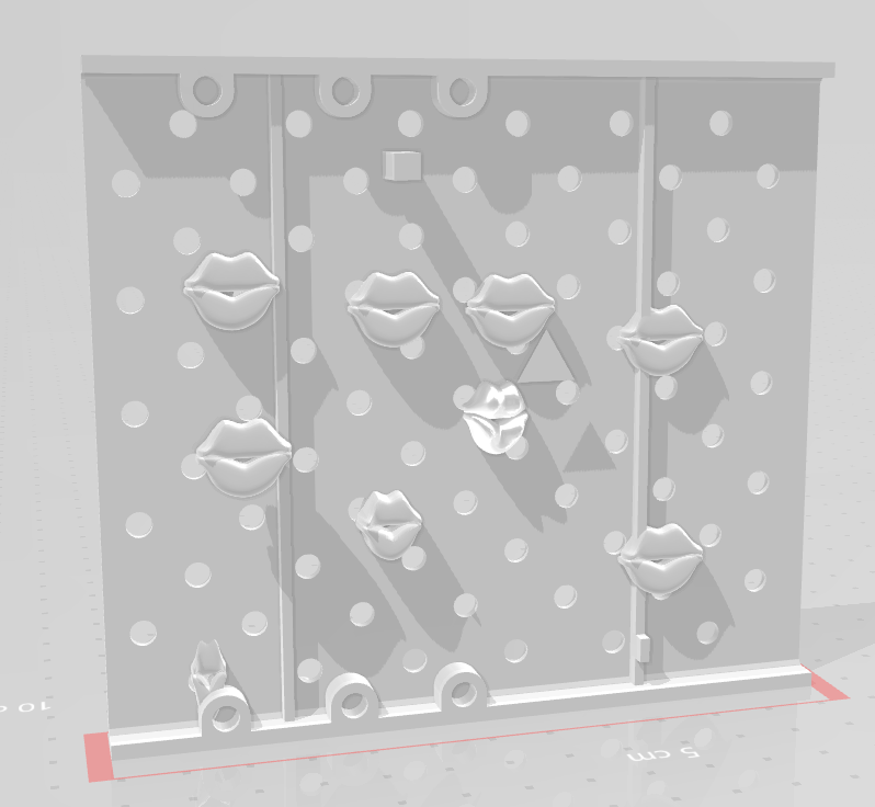 Framework mainboard top center case with kisses 3D model thumbnail