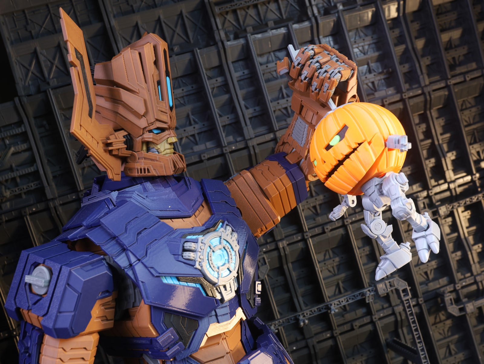 Miniatura 8 do modelo 3D Transformable Robo Pumpkin