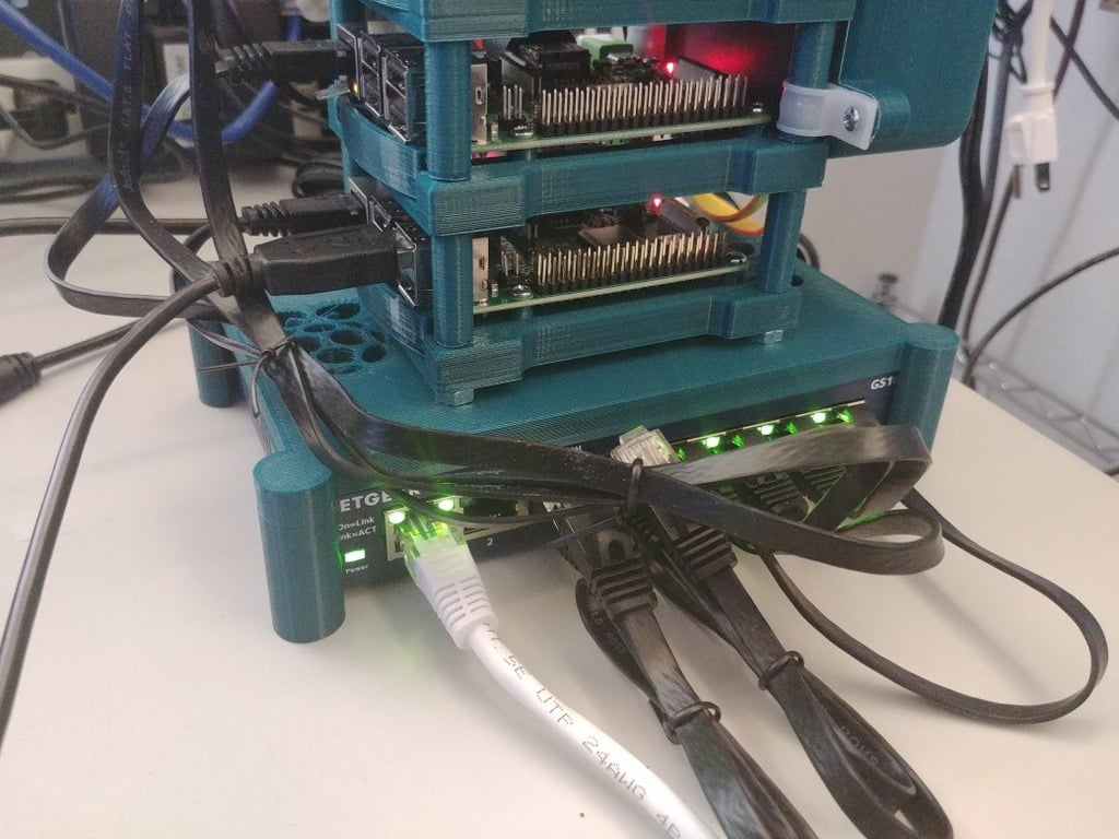 Raspberry Pi Rack - Netgear GS108 Stand