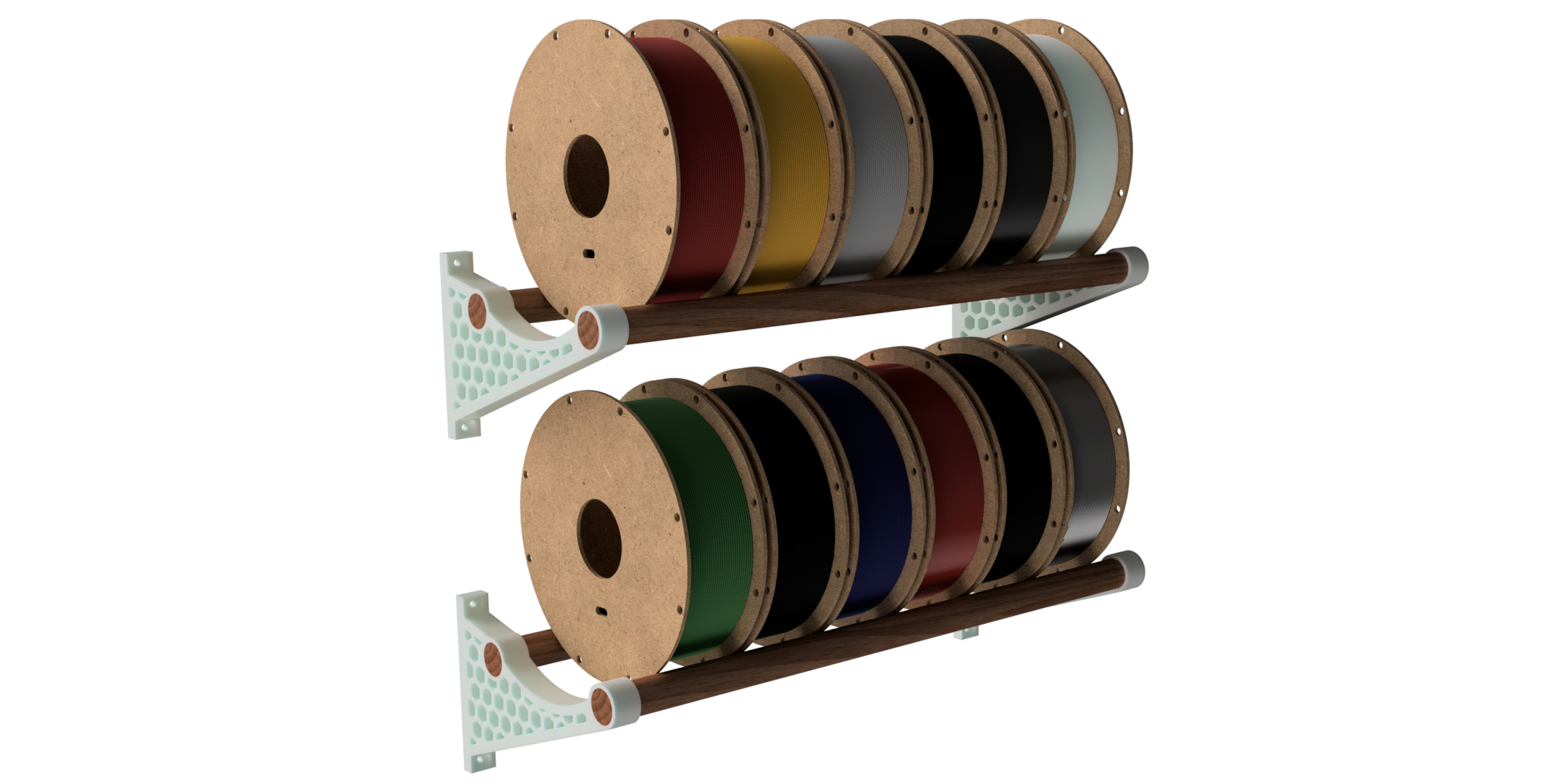 Filament Spool Honeycomb Wall Mount/Holder/Rack - VAROE