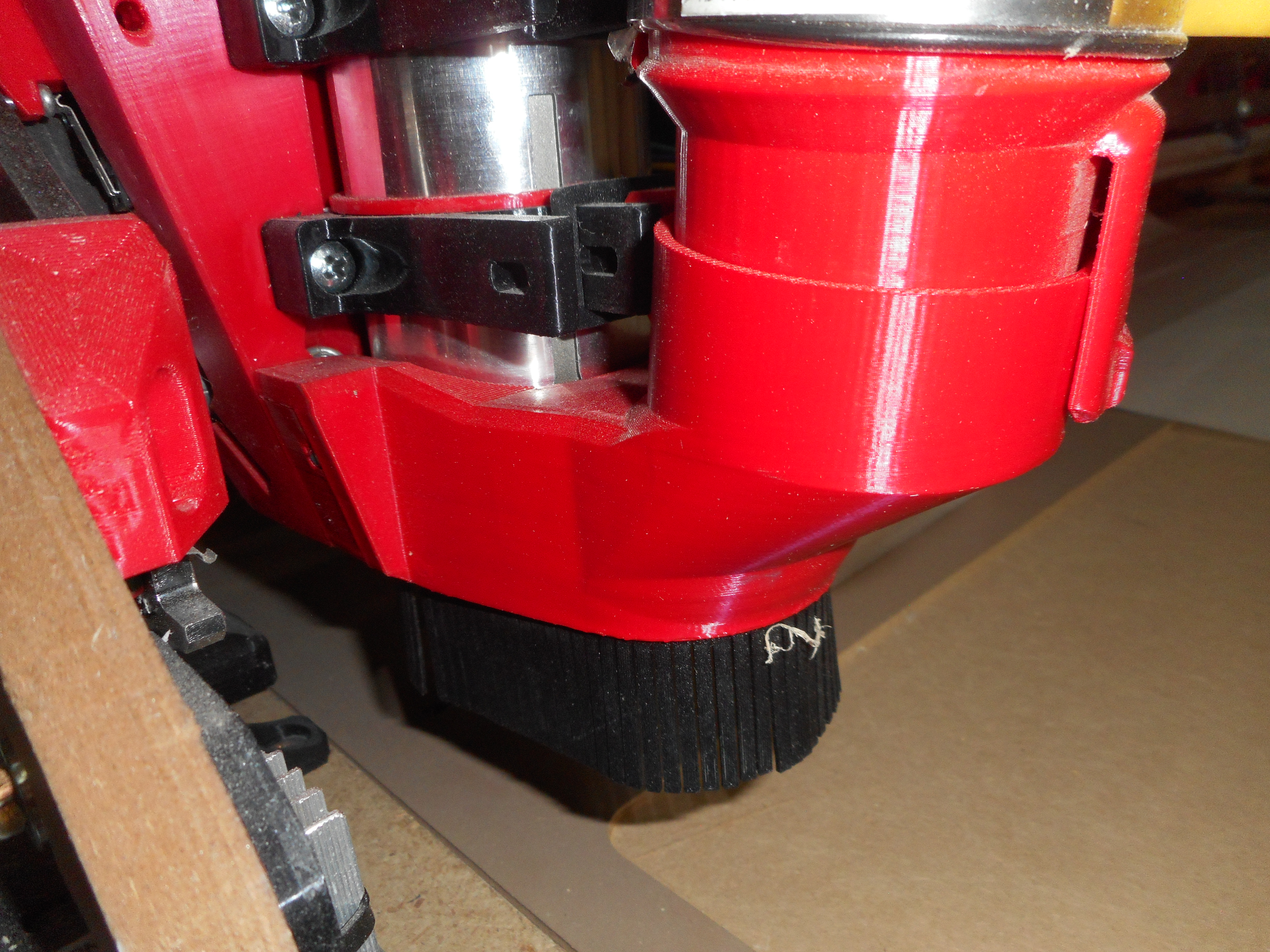 Lowrider 3 CNC Removable Router Dust Boot with removable TPU brushes