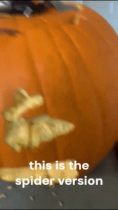 FREE DIY Pumpkin scarer (it drops something scary on trickortreater's hand as they get candy)