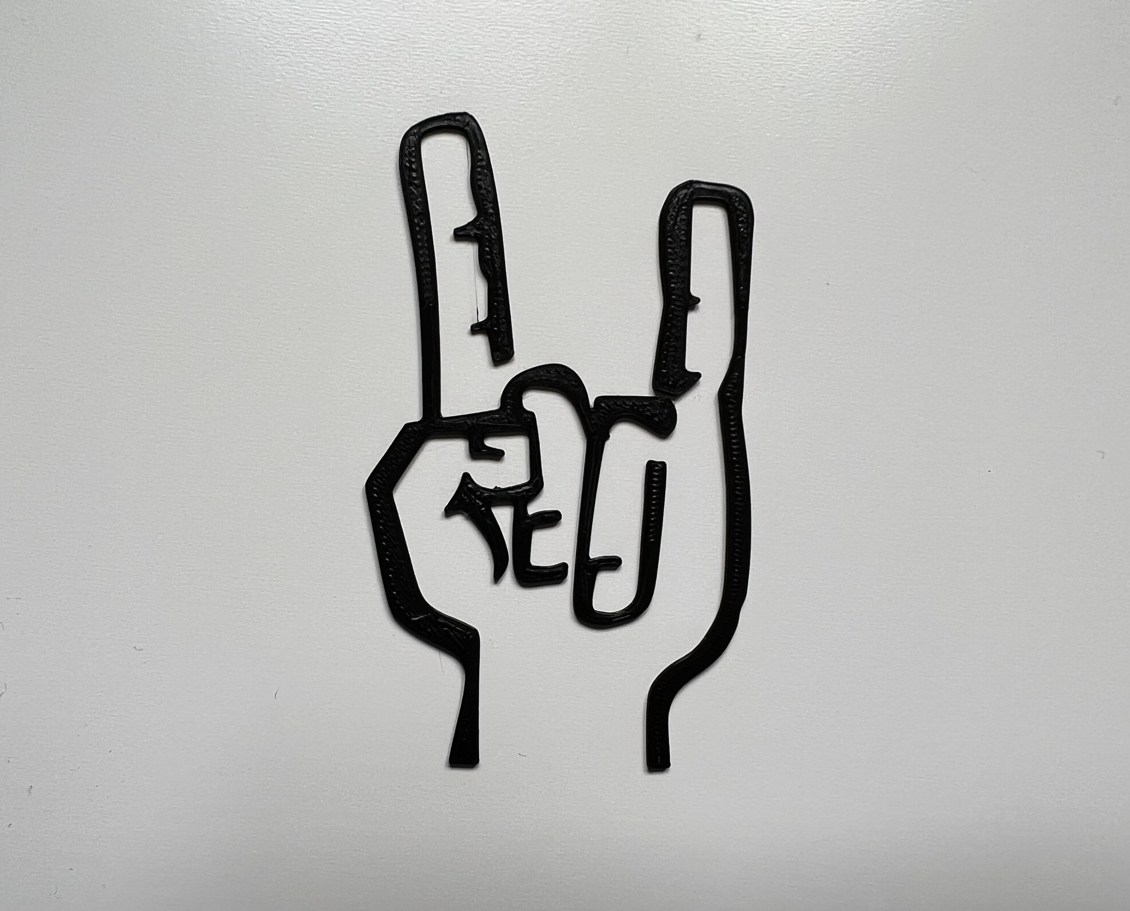 Hand Rock Sign Wall Art #1