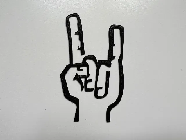 Hand Rock Sign Wall Art #1
