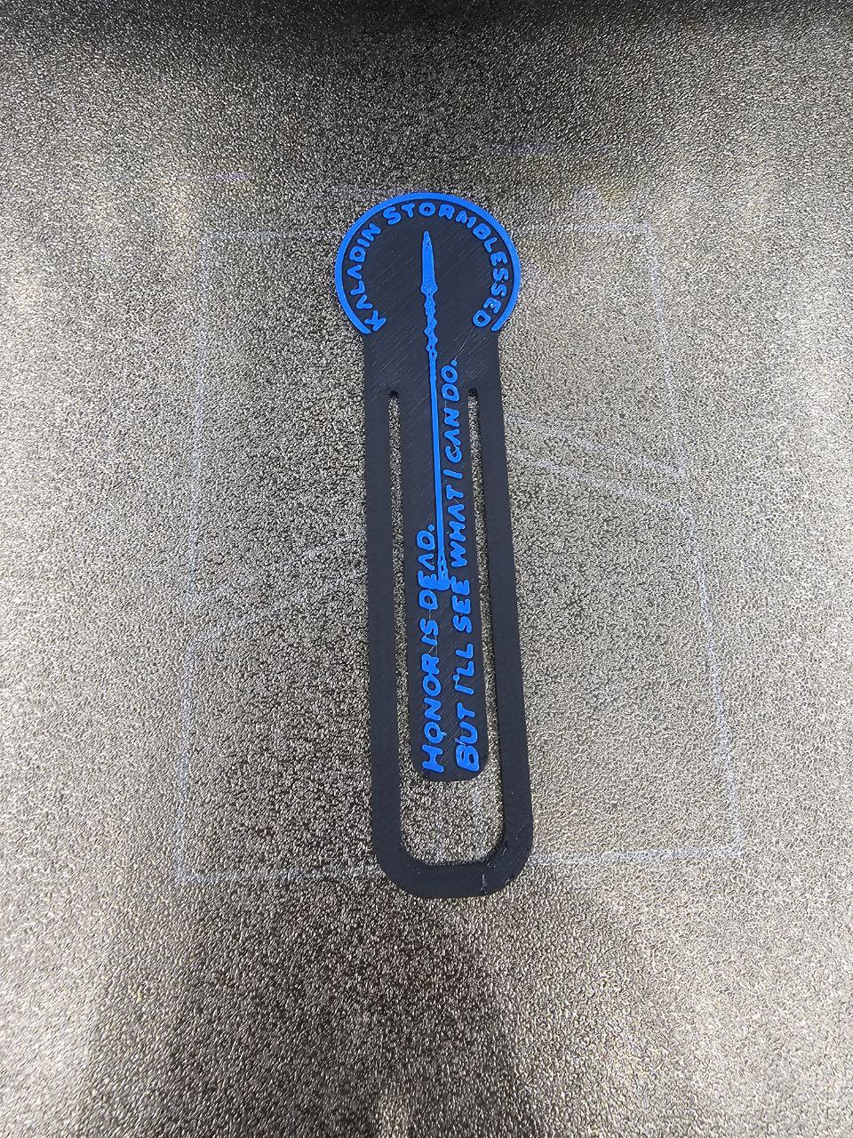 Kaladin Stormblessed Bookmark - "Honor is Dead" Quote