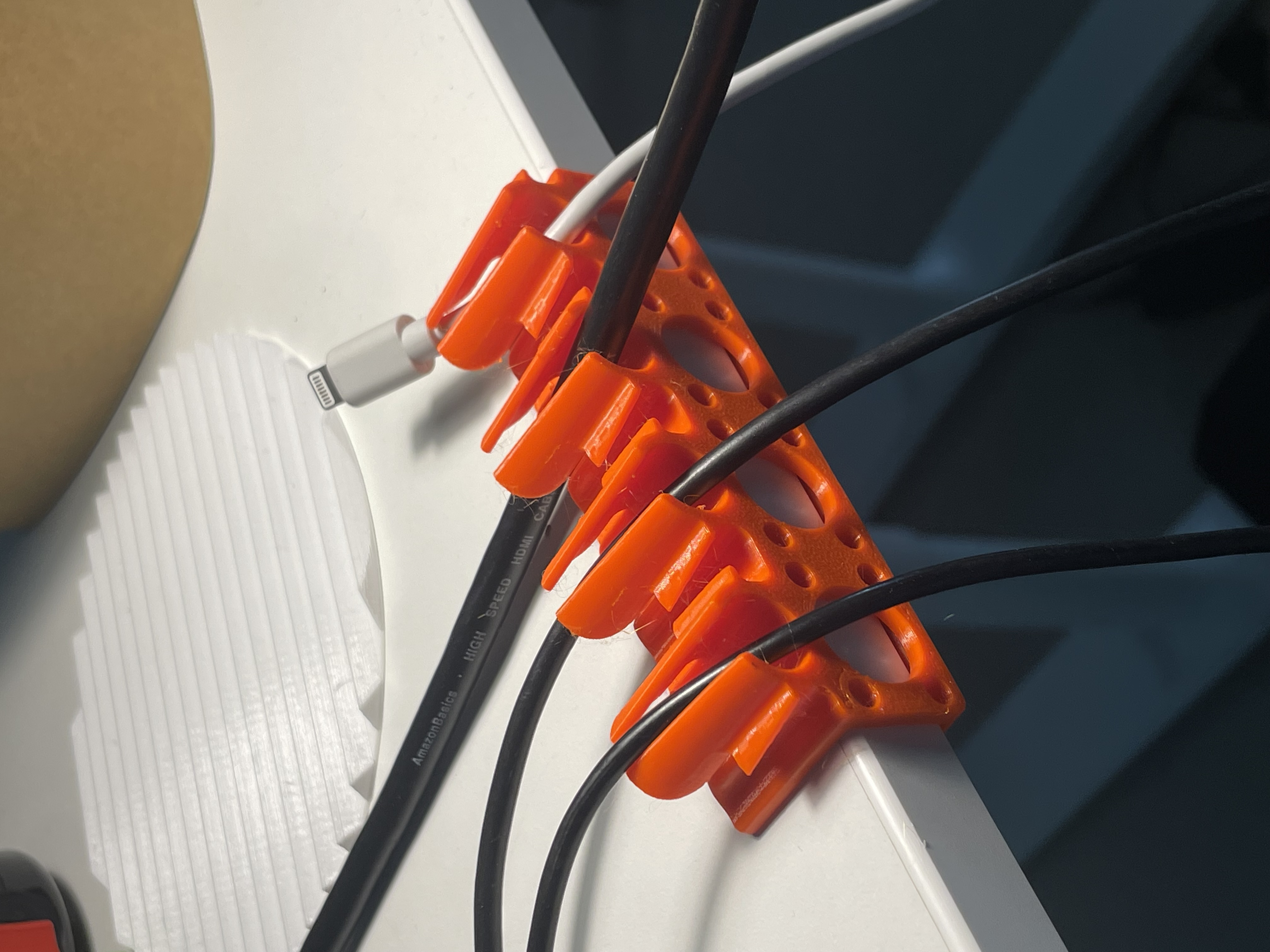 Cable desk holder